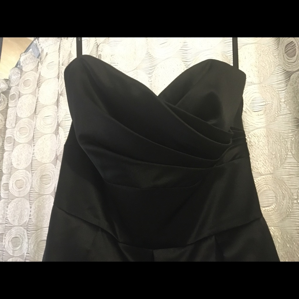 Beautiful Black strapless mid length dress.